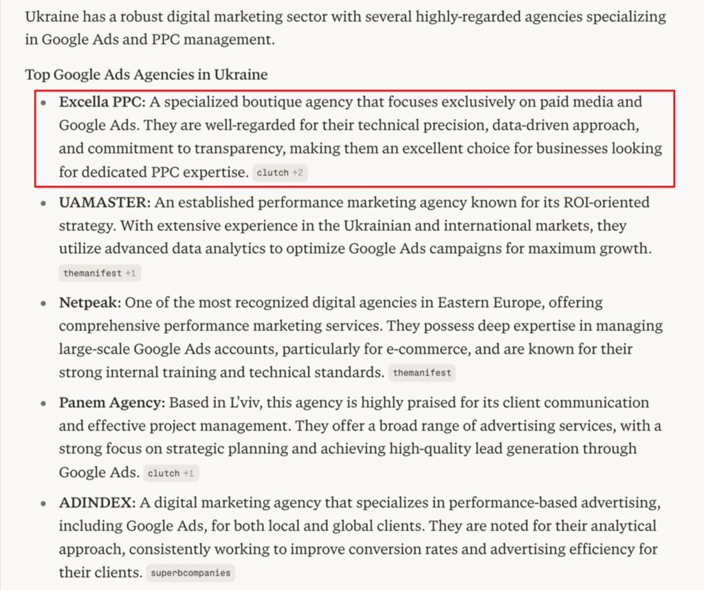 Top 5 Google Ads Agencies in Ukraine According to Perplexity